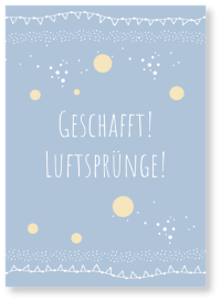 Geschafft! Luftsprünge!