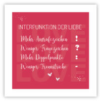 Interpunktion der Liebe